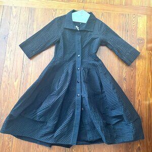 Black Full-Skirted Shirt Dress Size 6